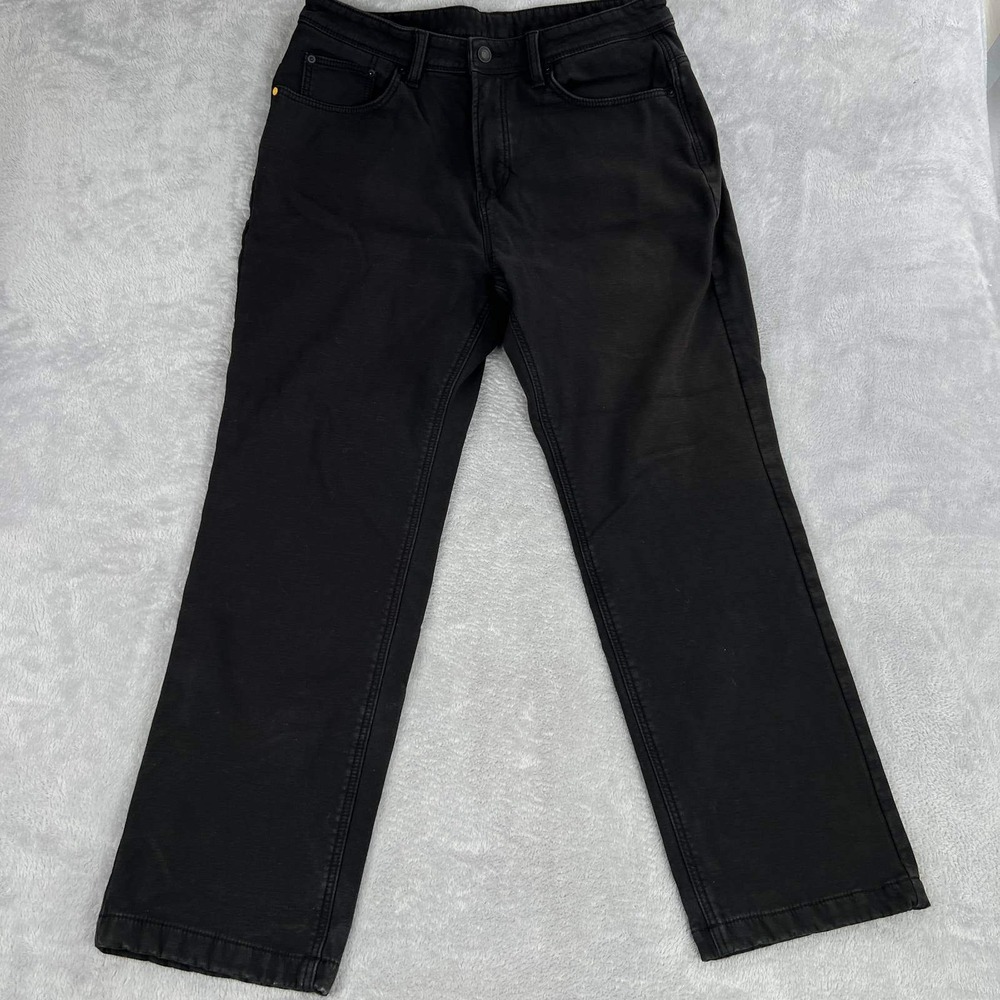 CAT Caterpillar Fleece Lined Work Pants 36x32 Black Mens Straight Leg Workwear